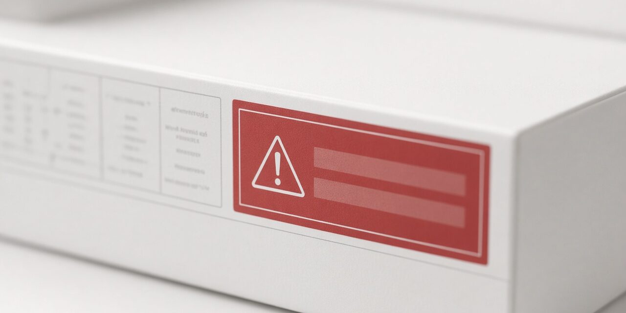 how-to-read-cannabis-label-canada Close-up of a product package label with a red warning panel